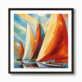 Sailboats Art Print