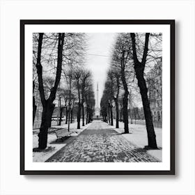 City In Winter Art Print