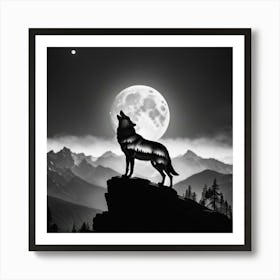 Howling Wolf Art Print