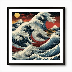 Great Wave Off Kanagawa 3 Poster