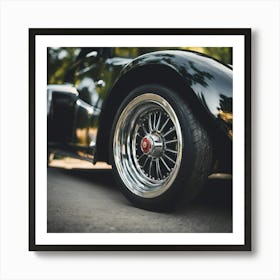 Close Up Of A Classic Car 1 Art Print