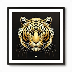 Gold Tiger Canvas Art Art Print