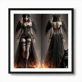 Gothic Angel 2 Art Print