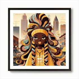 African American Girl Art Print