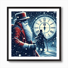 Santa Claus In The Snow 1 Art Print