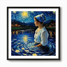 A Gallery Of Classical Oil Paintings Showcasing Renaissance Masters Monets Water Lilies Causing Ri 17565839 (1) Art Print