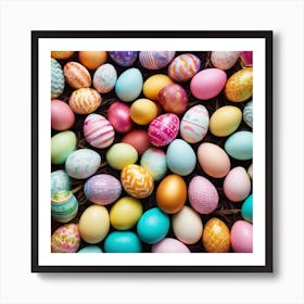 Colorful Easter Eggs 7 Art Print