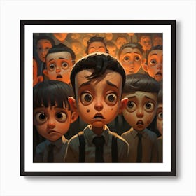 Boy In The Striped Shirt Art Print