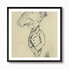 Caricature Of A Man Art Print