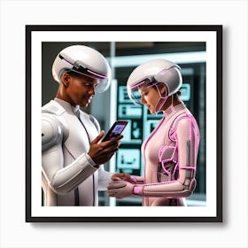 Futuristic Man And Woman 10 Poster