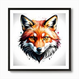 Fox Head 10 Art Print