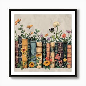 Illustration Book Flower Art Print