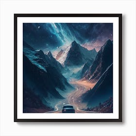 Car On The Road Art Print