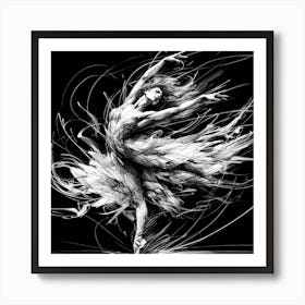 Dancer In Flight Art Print