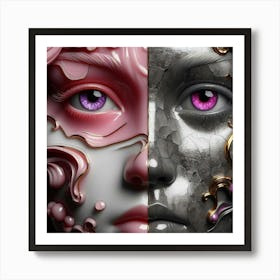 Face Of A Woman 7 Art Print