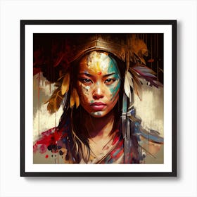 Powerful Asian Warrior Woman  #3 Art Print
