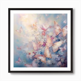 Butterflies In The Garden Art Print