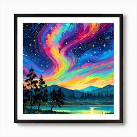 Aurora Bore Painting Art Print