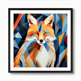 Abstract modernist Fox 1 Art Print