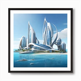 Futuristic City Art Print