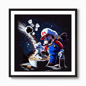 Mario Bros In Space Art Print