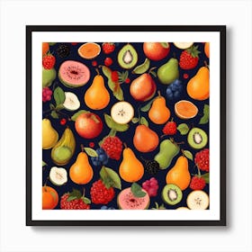Fruits pattern Art Print