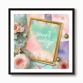 Shabby Chic Dreamy Mist Pastel Junk Journals Chris (1) Art Print