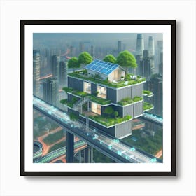 Futuristic Cityscape 18 Art Print