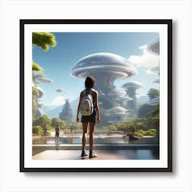 Futuristic Cityscape 247 Art Print