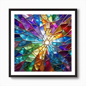 Vitrai Art Broken Glass Effect No Background Stunning Something That Even Doesnt Exist Mythic Art Print