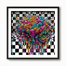 Psychedelic Brain Art Print