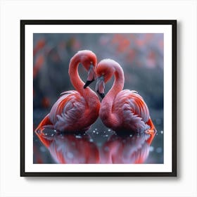 Flamingos 2 Art Print