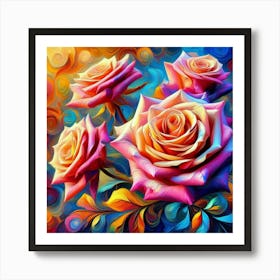 Three Roses Art Print