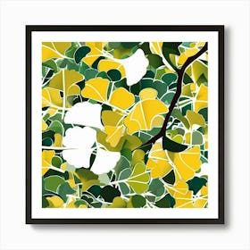 Ginkgo Leaves 2 Art Print