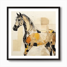 Abstract Equines Collection 6 Poster