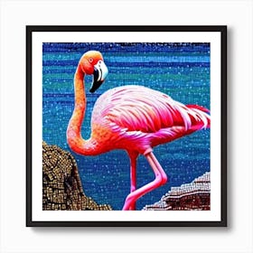 Pink Flamingo Art Print