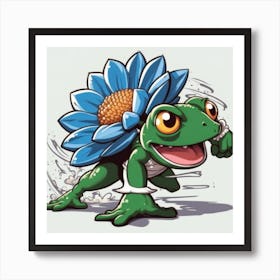 Flower frog Art Print