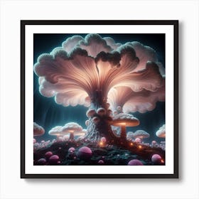 Mushroom Forest Art Print