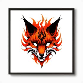 Fox Head Tattoo Art Print