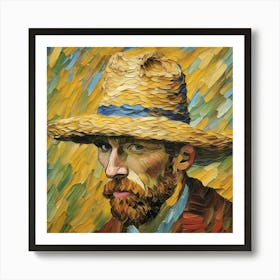 Van Gogh straw hat inspiration 3 Art Print