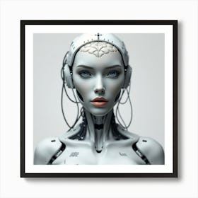 Cyborg Woman Art Print