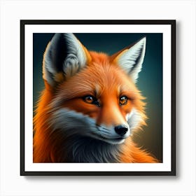 Fox Portrait Art Print