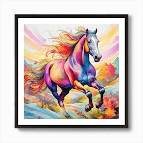 Colorful Horse Art Print