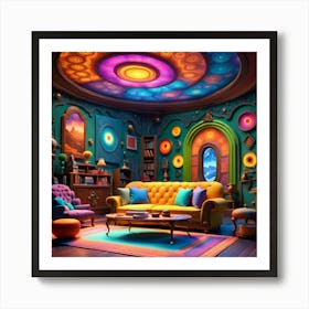 Colorful Living Room Art Print