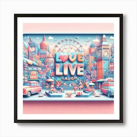 Love Live Travel London UK Art Print