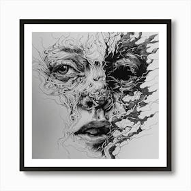 Face Of A Woman 2 Art Print