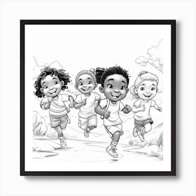 Children Running Poster