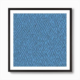 Abstract Pattern - Blue Art Print