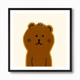 Brown cheeked bear 🐻 Art Print