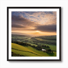 Sunrise Over The Valley 3 Art Print